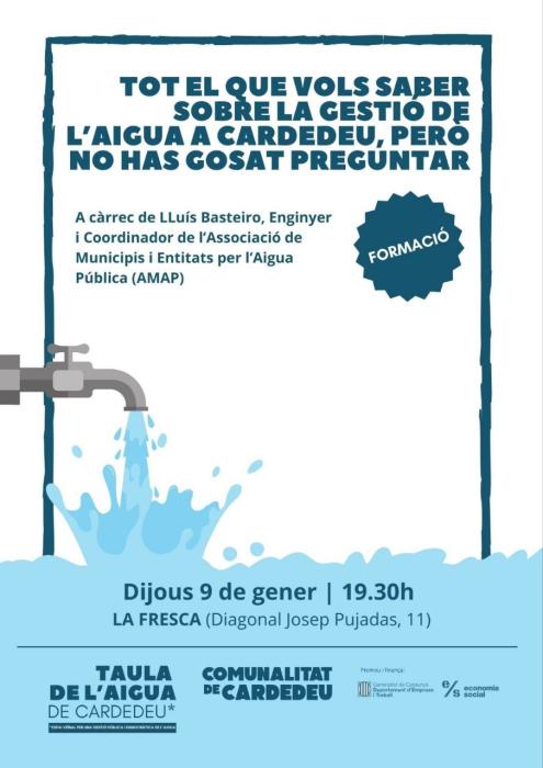 Cartell aigua Cardedeu