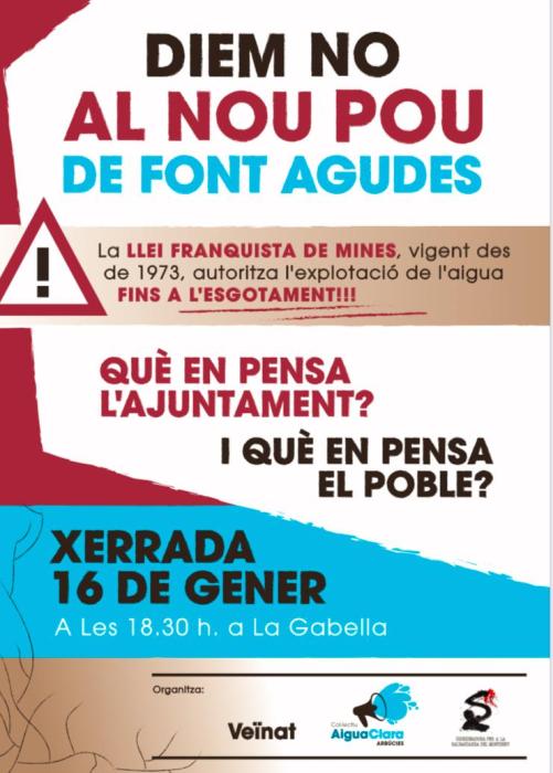 No al nou pou de Font Agudes