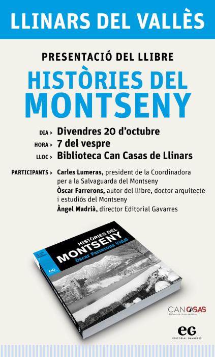 Cartell de presentació del llibre "Històries del Montseny"