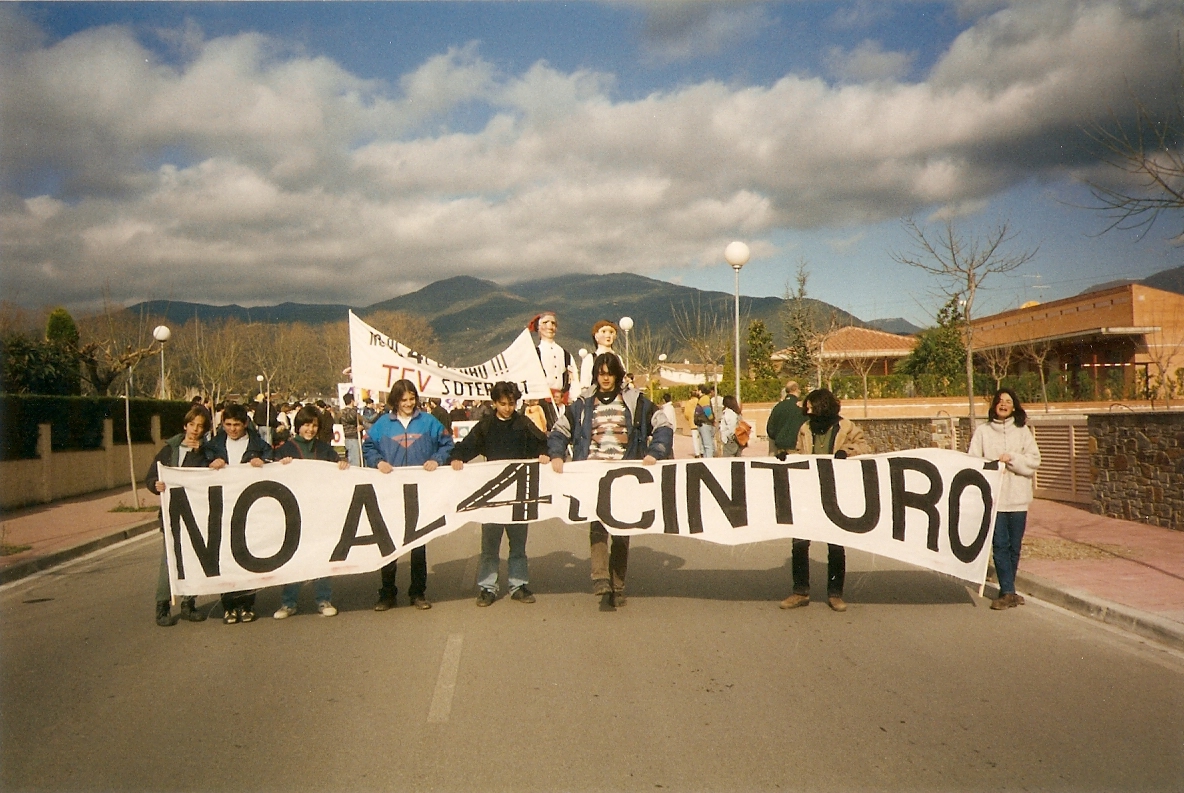 Manifestació a Santa Maria de Palautordera (febrer 1995)