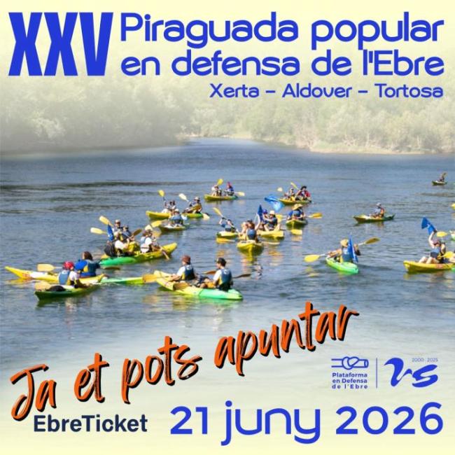 XXV piraguada en defensa de l'Ebre