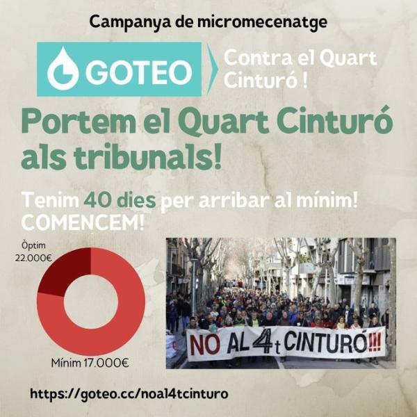 Campanya Contra el Quart Cinturó porta el projecte als tribunals